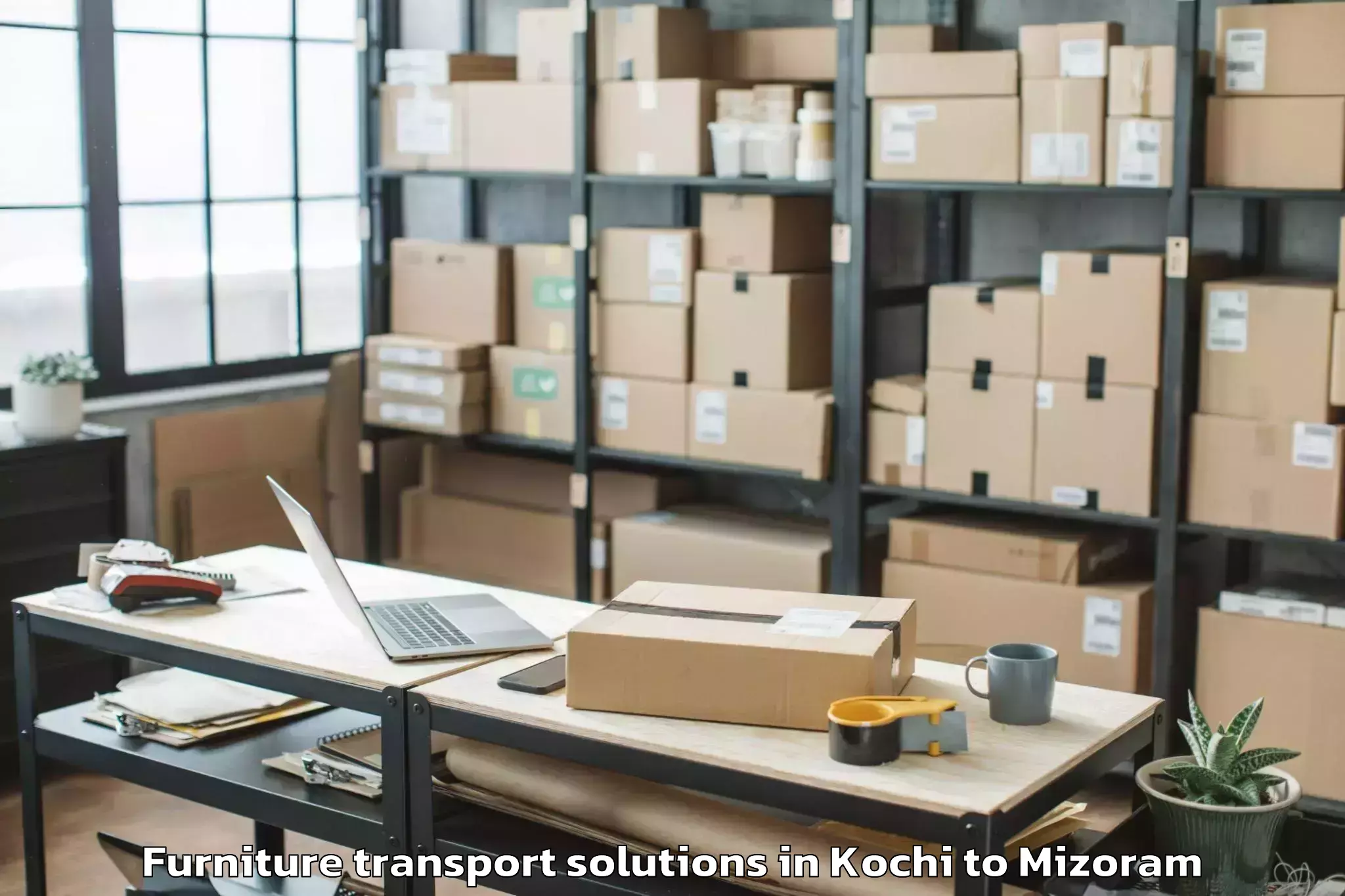 Book Kochi to Saiha Furniture Transport Solutions Online